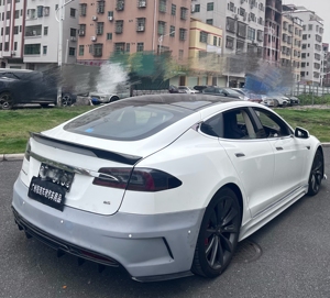 Auto <strong>Parts</strong> PD Style Body Kits for Tesla Model <strong>s</strong> Front and Rear Bumpers Hood Diffuser Spoiler Body Kit - Product Image 3