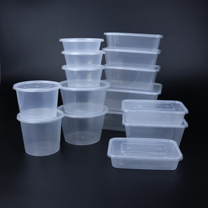 Kitchen Essential Storage Disposable <strong>Rectangular</strong> Round Plastic Food <strong>Container</strong> with Multiple Capacities and <strong>Sizes</strong> - Product Image 1