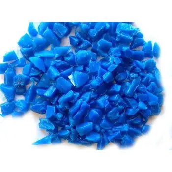 HDPE mavi davul plastik artıkları, geri dönüşümlü mavi HDPE artıkları en