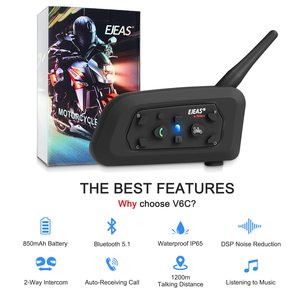 Deportes V6C Interphone Sena Árbitro motocicleta intercomunicador Bluetooth casco manos libres Llamada Sistema de comunicación auriculares walkie talkie - Product Image 6