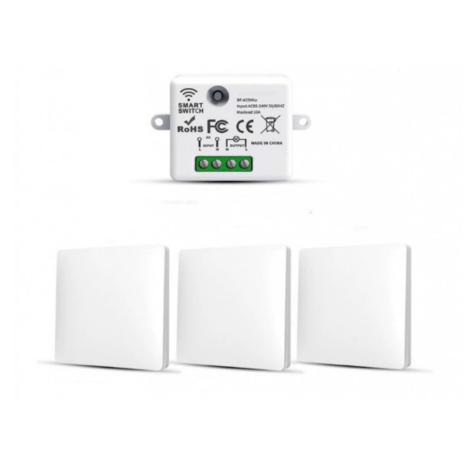 White 3*1 gang 1 receiver