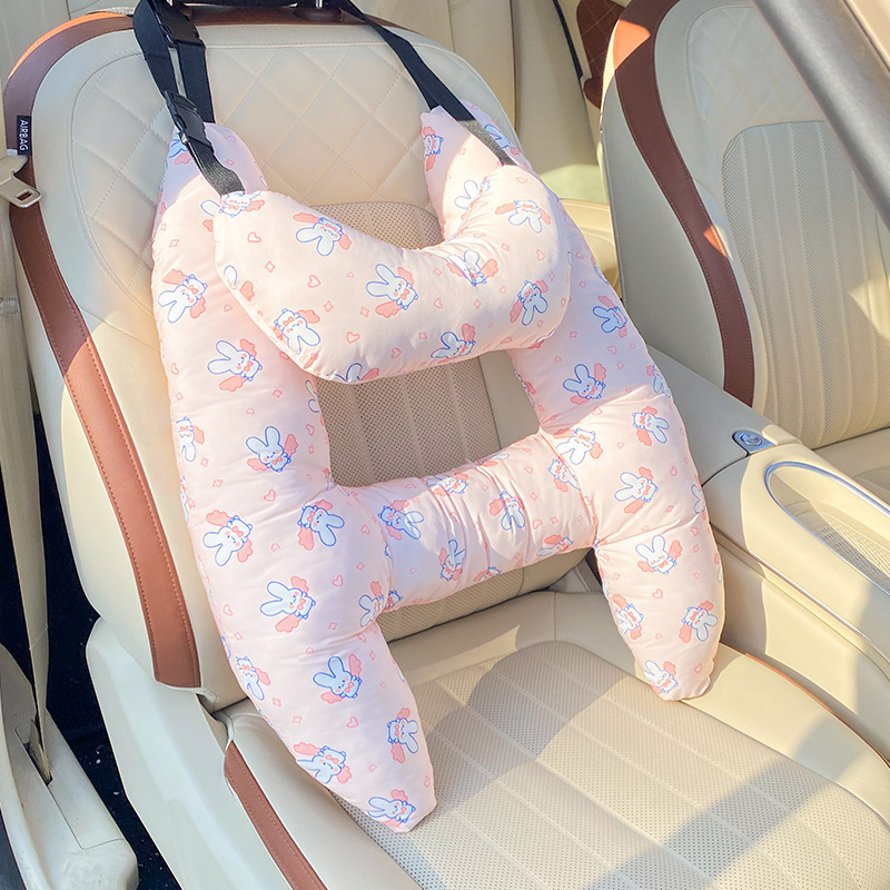 Cuscino da spalla per bambini a forma di coniglietto.