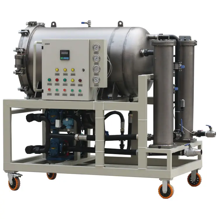 High efficiency steam Vacuum oil purifier turbine transformer insulating oil coalescence dehydration purifier