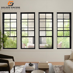 GS Modern Double Hung <strong>Sash</strong> <strong>Window</strong> Sliding Aluminum Glazed Thermal Break Hurricane Soundproof Villas Glass <strong>Window</strong> Type - Product Image 6