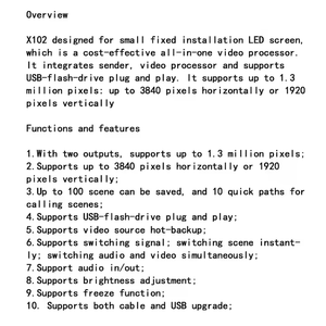 <strong>Linsn</strong> All-in-one X100 Processor Equipped <strong>Led</strong> <strong>Display</strong> Video Processor Dual Port <strong>Display</strong> <strong>Screen</strong> With Card Feed Feature - Product Image 6