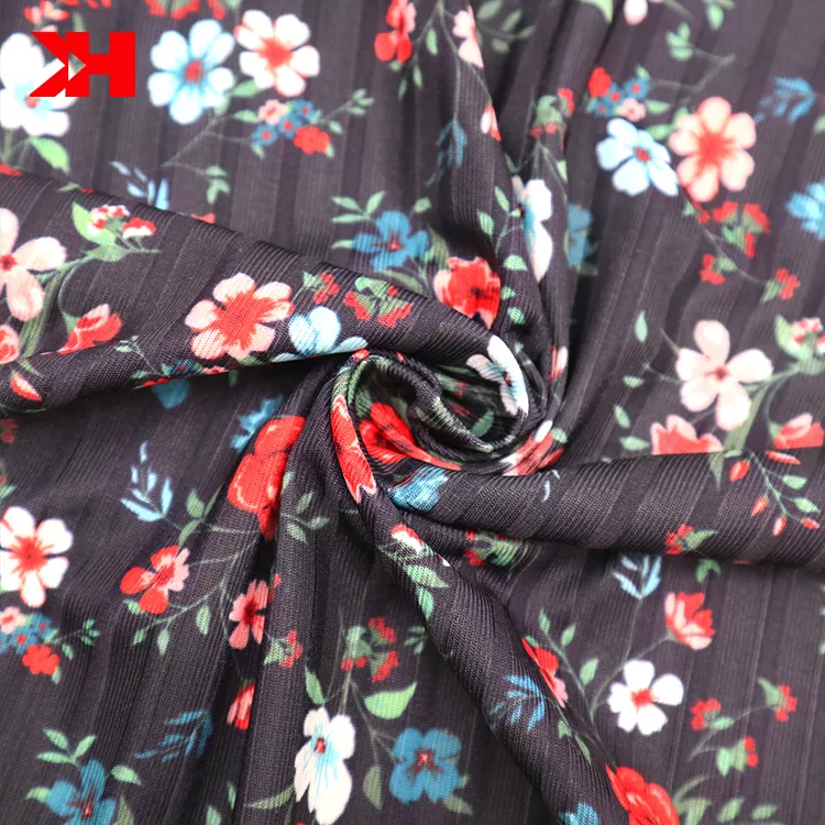 Meterkakn — tissu tricoté à rayures avec impression numérique personnalisée, vêtement noir de haute qualité