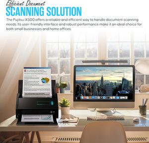 富士通IX500 Scansnap通用串行总线高速云支持文件照片和收据扫描仪，适用于苹果电脑和个人电脑ADF，带双重扫描 - Product Image 4