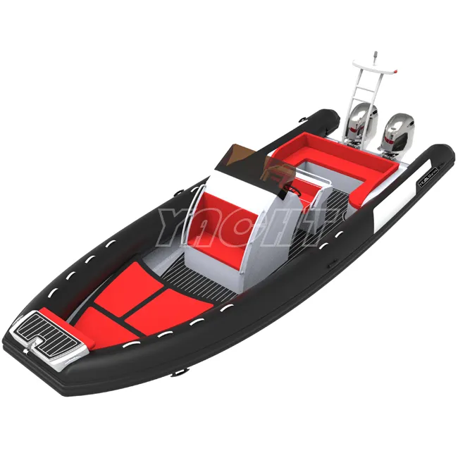 28.7ft Com Motor Duplo RIB 860 Heavy Duty Alumínio Duplo Casco RIB Barco Inflável Hypalon Para Patrulha