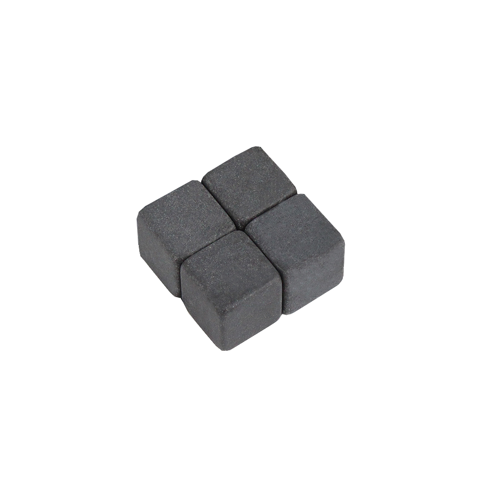 4 piezas de piedra de whisky de basalto negro