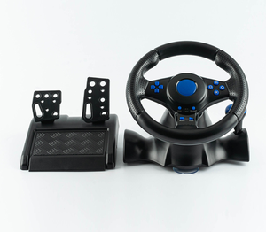 3 in One พวงมาลัยเกมแข่งรถ4 IN ONE สำหรับสวิตช์/Xbox360/P4/P2/P3/พีซี - Product Image 1