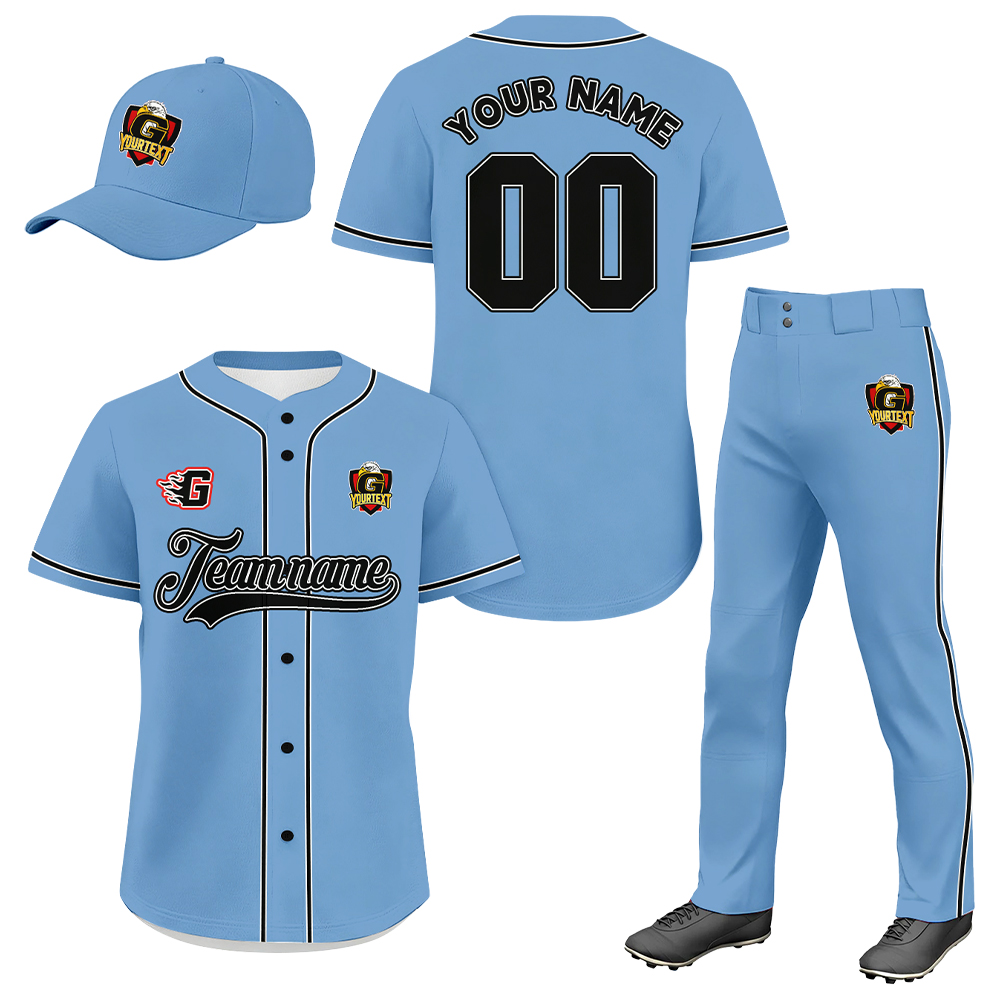 #7 - Light Blue & Black-White