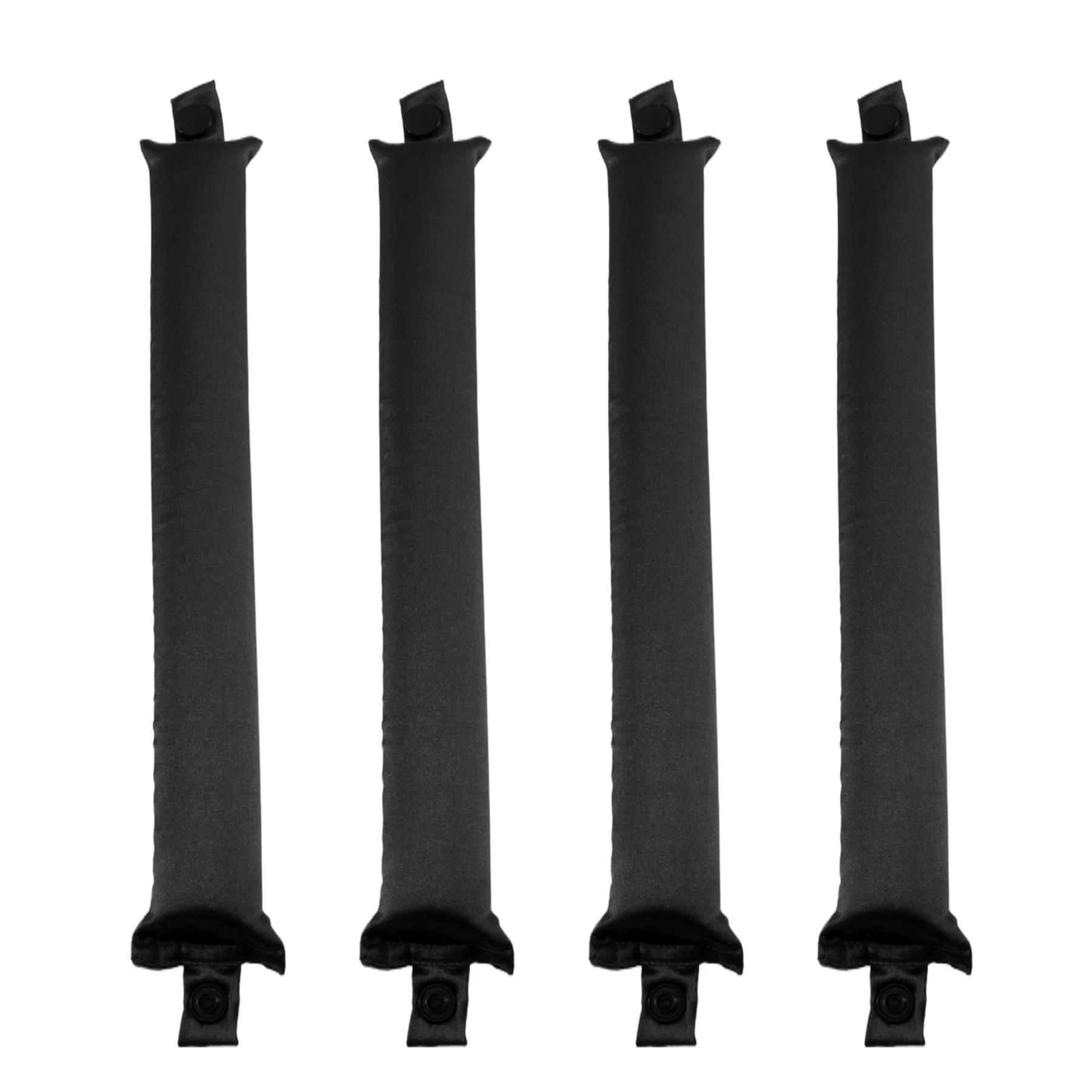 4 piezas negras con bolsa de polietileno