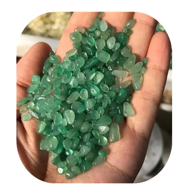 Atacado cristais pedras de cura cascalho natural quartzo verde aventurine cristais para decoração da casa