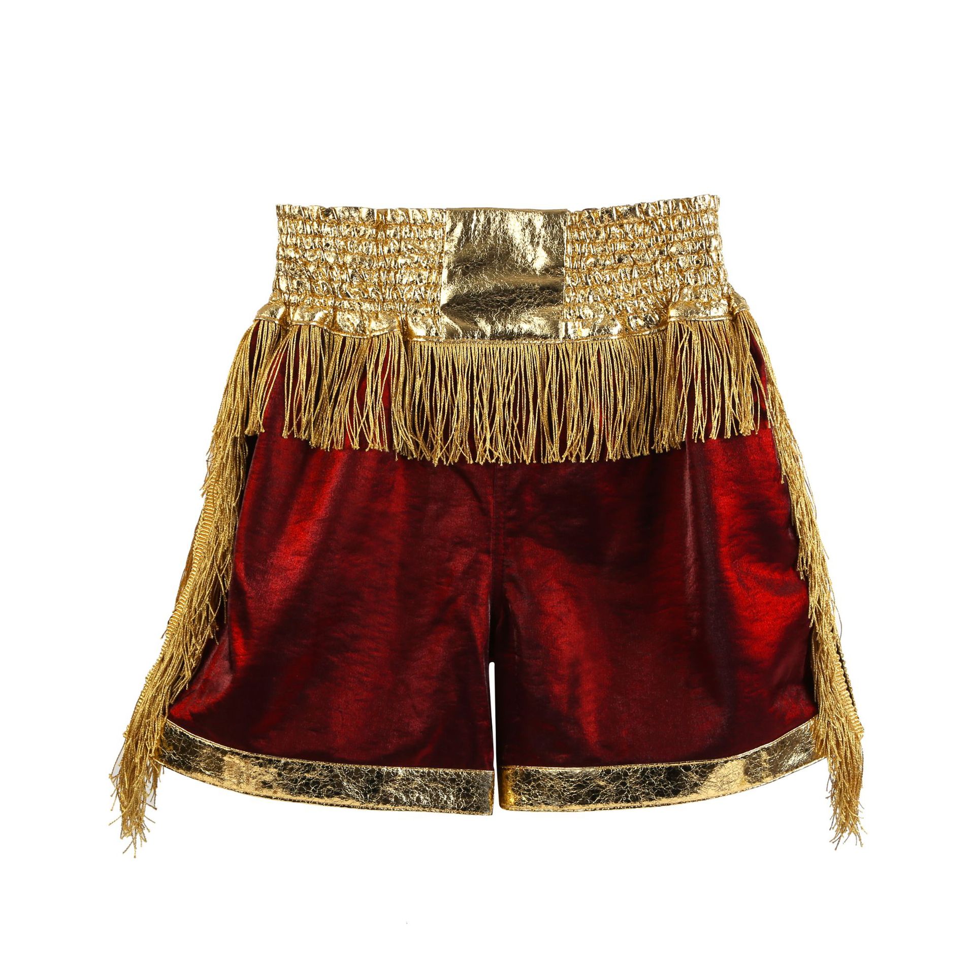 Burgundy and gold tassels