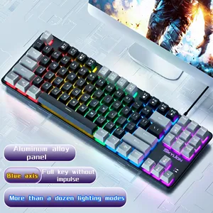 H87 Wired Mechanical <strong>Keyboard</strong> 10 Kinds <strong>of</strong> Colorful Lighting Gaming and Office for Windows for Apple System - Product Image 2