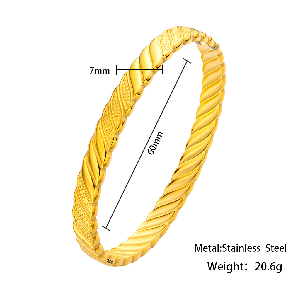 Bracciale in oro con trama twist Hmsz099-760mm