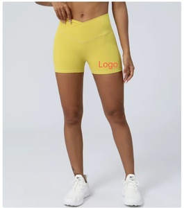 Toptan spor kısa egzersiz özel Logo spor Fitness kadınlar Yoga şort