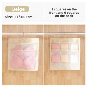 Vải Hiện Đại Đồ lót lưu trữ túi hai mặt treo đa vai trò có thể gập lại treo túi đồ lót giá tổ chức Túi - Product Image 6