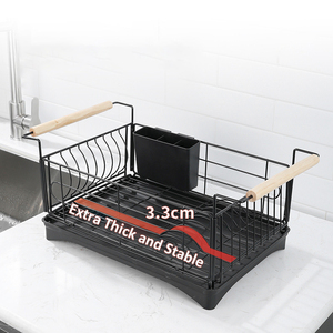 Pas geçirmez ev mutfak depolama küçük depolama rafları büyük kapasiteli çanak raf Drainboard ve döner emzik ile - Product Image 3
