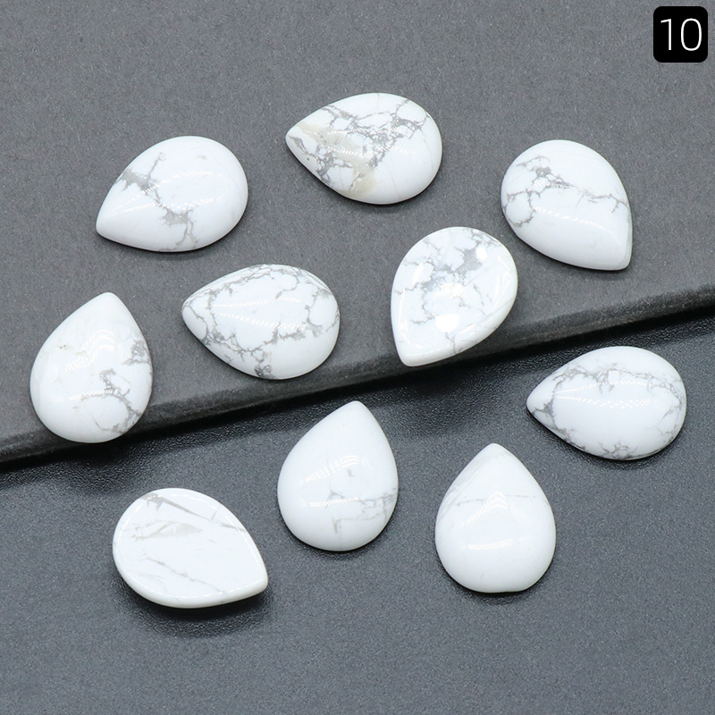 15x20mm white turquoise-single