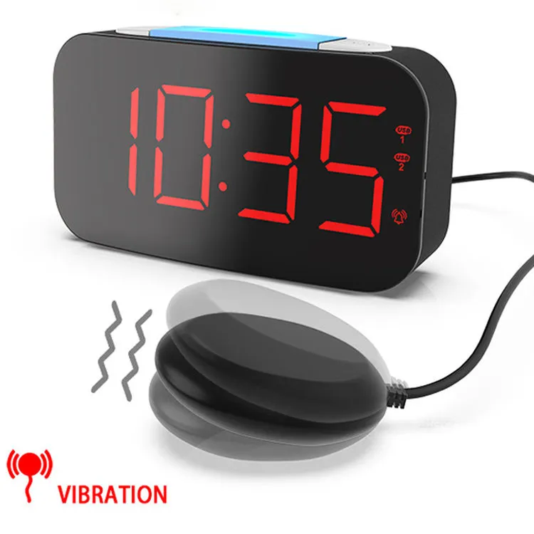 Wholesale Digital Led Digital Watch Alarm Clock Vibration Cushion Mute Plastic Reloj Despertador De Mesa