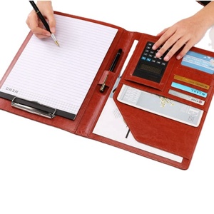 Long Term Usage Custom Cover with Gold Emboss <strong>Notebook</strong> Portfolio Resume Folio Binder for Men&amp;Women - Product Image 1