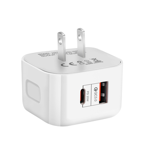 Fast <strong>Charger</strong> 38W PD US Super Charging Adapter Dual Port Type-c+QC3.0 Single Usb Wall <strong>Charger</strong> - Product Image 1