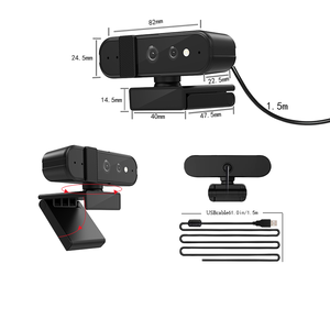 Windows Hello Face ID ANC Micrófonos 1920x1080 Max USB PC Cámara para computadora portátil/escritorio Todo en uno 360 grados FHD - Product Image 6