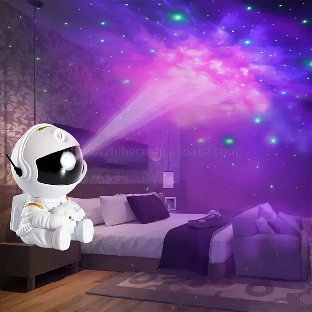 Regalo para niños, luces nocturnas inteligentes para el hogar, astronauta, astronauta, galaxia, estrella, lámpara de proyector para decoración, dormitorio, hogar, decorativo