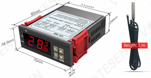 STC1000 Thermostat <strong>Control</strong> Switch 2 Relay Output and NTC 10K Thermistor <strong>Sensors</strong> Digital <strong>Temperature</strong> Probe 24V - Product Image 4