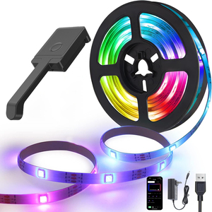 Смарт-RGB 5050 Адресуемая Светодиодная лента 5 м IP65 Водонепроницаемая USB возможность подключения ПВХ приложение управляемые украшения - Product Image 1