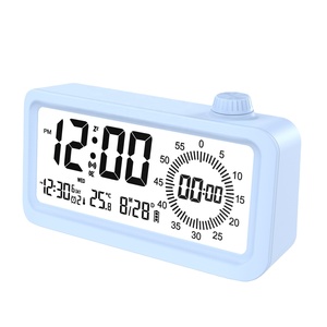 Sveglia LCD digitale con Timer visivo regolabile luminosità calendario temperatura 12/24 ore di visualizzazione conto alla rovescia - Product Image 4