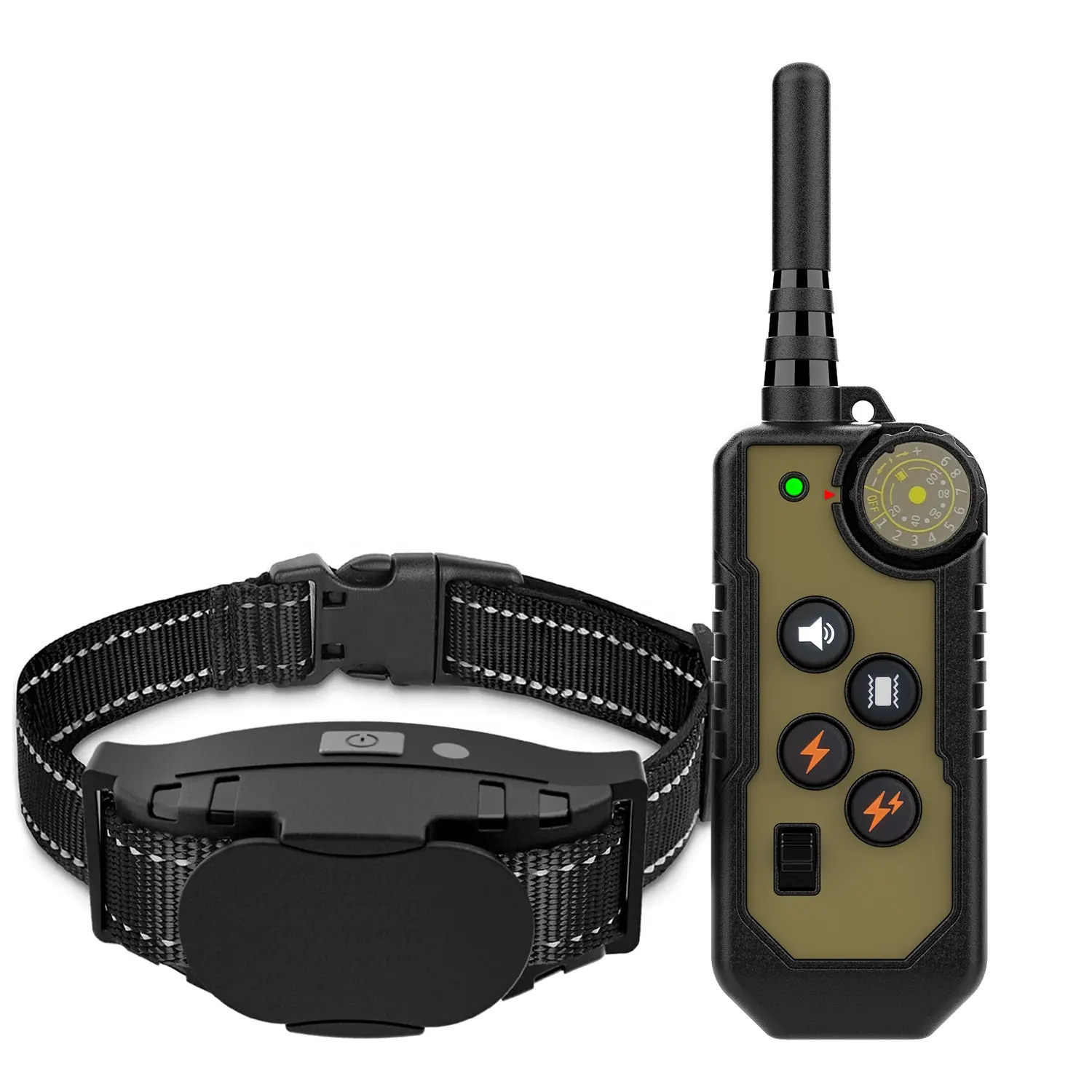 Regolabile impermeabile telecomando elettrico Anti-corteccia cane da addestramento collare Shock con segnale acustico per cani