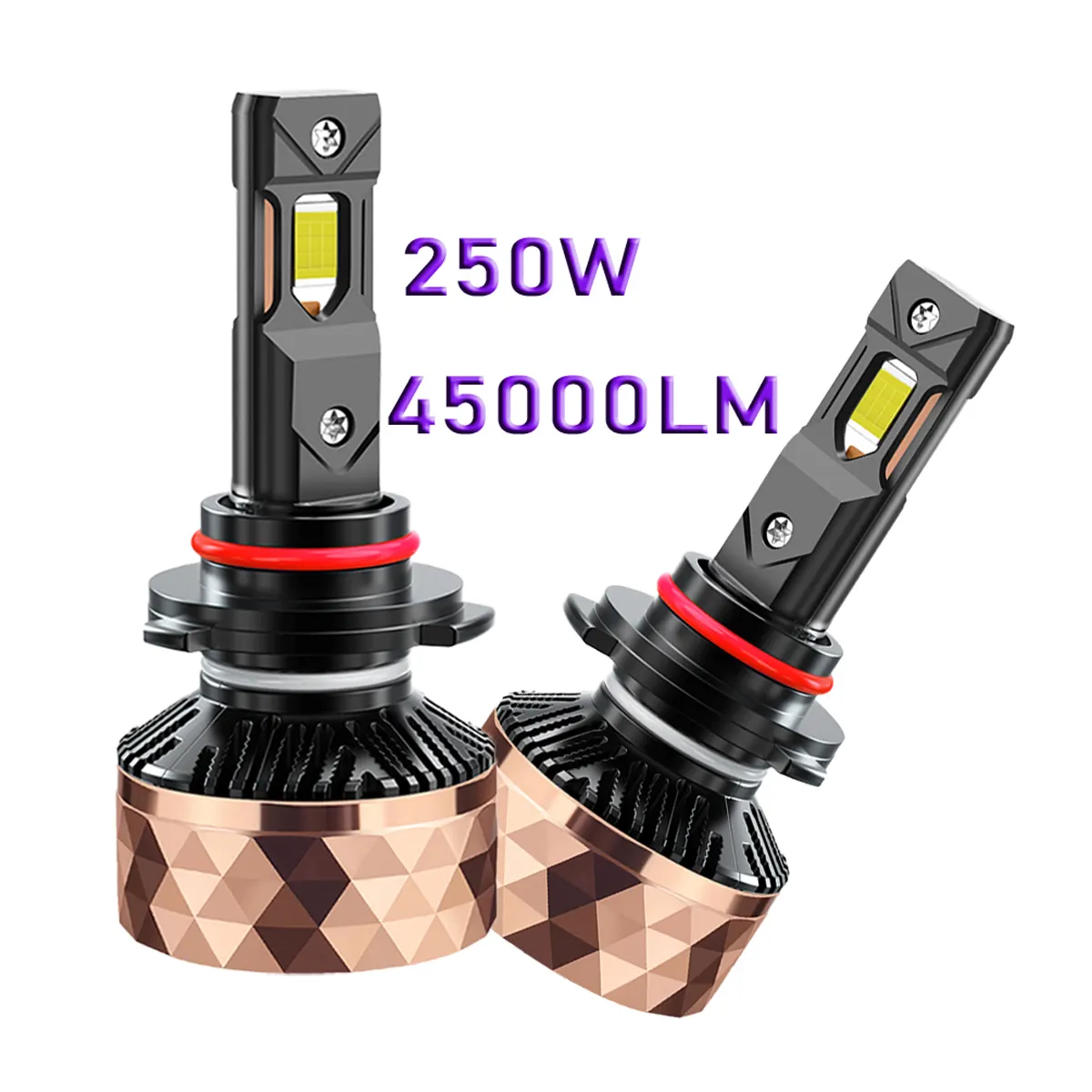 Kit de conversión de bombilla LED H7, superbrillante, 45000 lúmenes, 250W, 6300K, 4575 CSP, repuesto perfecto de faros LED antiniebla