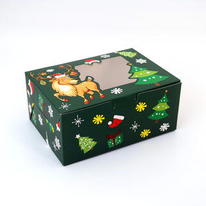 Biểu Tượng Tùy Chỉnh In Ấn Món Quà Giáng Sinh Bao Bì Hộp Có Thể Gập Lại Cửa Sổ Kẹo Giáng Sinh Hộp Giấy Cho Bánh Hộp Bao Bì - Product Image 6