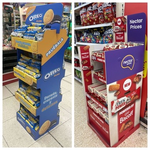 Hic tùy chỉnh <span class=keywords><strong>Pop</strong></span> tầng cửa hàng bán lẻ sản phẩm hiển thị đơn vị đứng các tông sóng kẹo thực phẩm đồ uống các tông hiển thị giá - Product Image 3