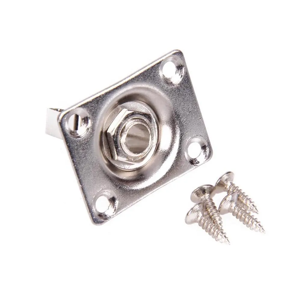 Groothandel Goud Zwart Zilver Kleine Duurzame 6.35Mm Vierkante Pick-Up Jack Socket Past Epiphone Tl Elektrische Gitaar