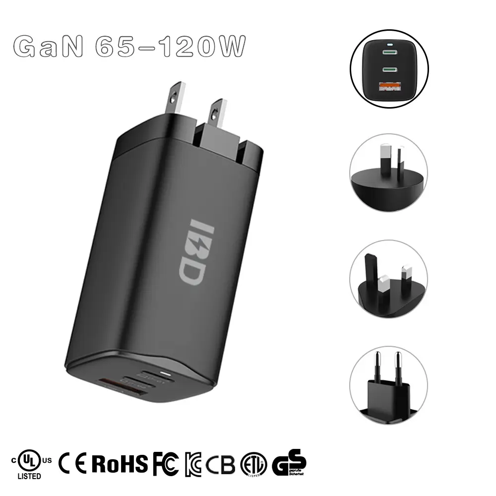 Mini adaptador de celular dobrável usb tipo c, adaptador portátil de carregamento rápido pd qc usbc mini adaptador de parede
