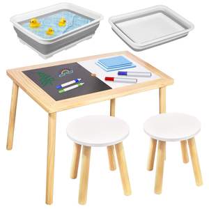 2 büyük katlanır eşya kutuları aktivite tablosu ile 1-3 yaş için duyusal masa çok fonksiyonlu yürümeye başlayan duyusal masa seti - Product Image 1