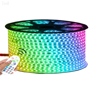 Uzaktan kumanda smd 5050 100 metre CE ROHS smd 2835 5050 5630 led şerit ışık 120 V 220 V + priz - Product Image 2