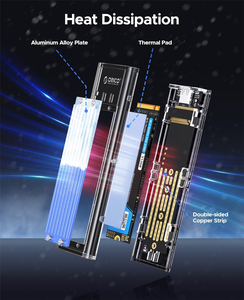 Şeffaf M.2 NVMe SSD muhafaza USB tip C USB3.2 usb10 Gbps harici katı hal sürücü muhafaza PCI-E M2 m-anahtar HDD durumda - Product Image 4