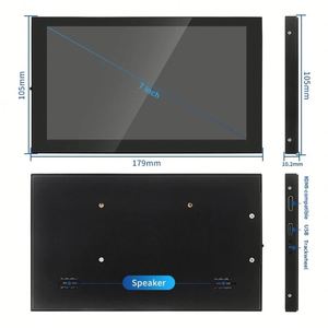 Nueva llegada tamaño pequeño 7 pulgadas Raspberry Pi pantalla táctil Monitor en carcasa de metal