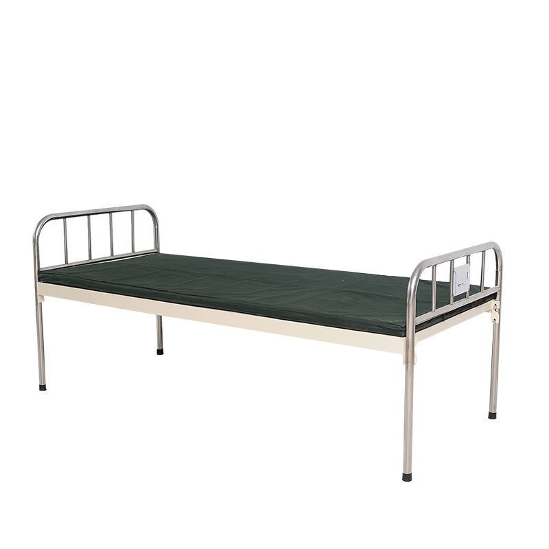 Matelas de lit plat avec tête de lit en acier inoxydable
