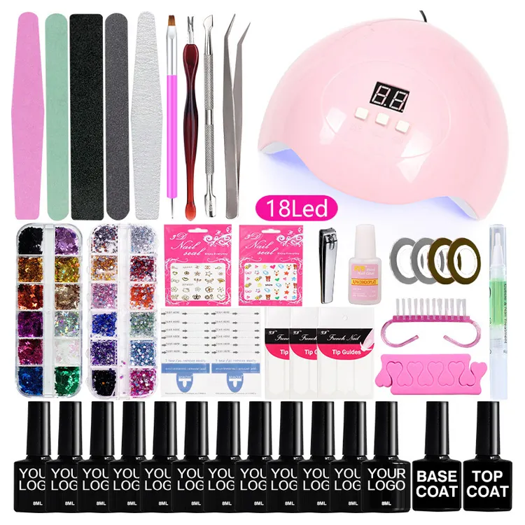 Kit di strumenti per Nail Art all'ingrosso Oem Private Label Kit personalizzato per Nail Art con smalto Gel personalizzato a 192 colori