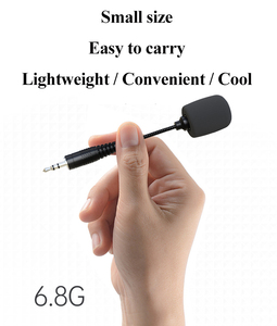 ライブストリーミング電話用3.5mmインラインミニマイクプラグインコンデンサーマイク音声増幅器録音 - Product Image 3