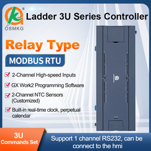 Oshangming Escalera Diagrama PLC 32 Entrada 32 Salida de relé Controlador lógico programable Modbus analógico Rtu con RS232 RS485 - Product Image 3