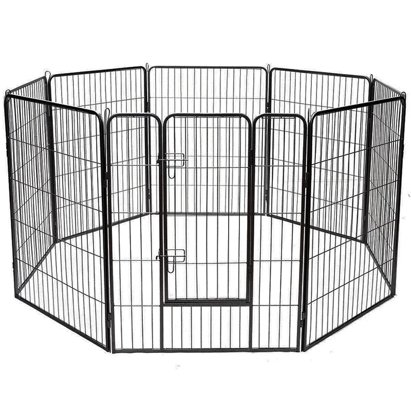 TOOTUFF-Parc pour chien 8 panneaux X 32 "W X 40" H stylo d'exercice pour chien robuste clôture pour chat avec portes pour grands chiens extérieur/intérieur
