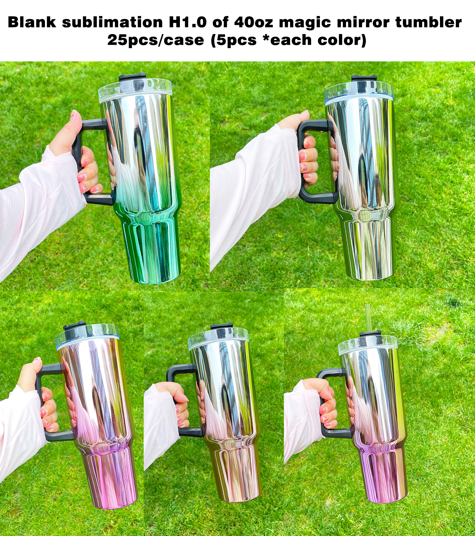 sous H1.0 des gobelets miroir magiques de 40 oz