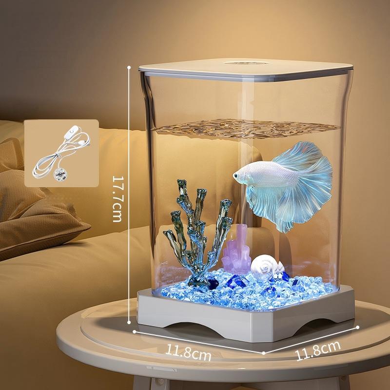 Blanc + lumière d'aquarium