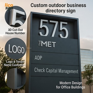 Kim loại bên ngoài freestanding wayfinding trụ cột pylon dấu hiệu Đường Phố định hướng thông tin tin nhắn hướng dẫn đường phố Totem dấu hiệu Hội Đồng Quản Trị - Product Image 2